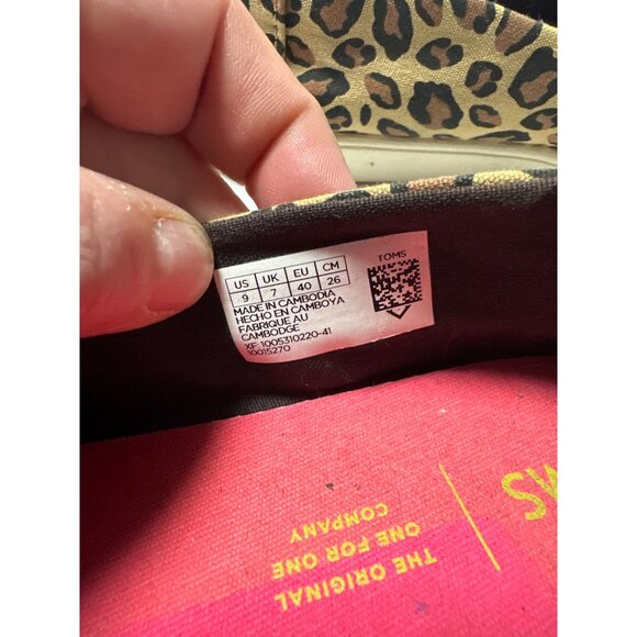 TOMS Womens Alpargata Leopard Cloudbound Slip On Flats Size 9 - Picture 8 of 10